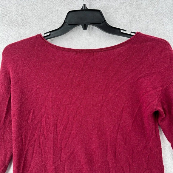Neiman Marcus 100% Cashmere Sweater Womens MEDIUM Red Long Sleeve Love Heart - Picture 6 of 14